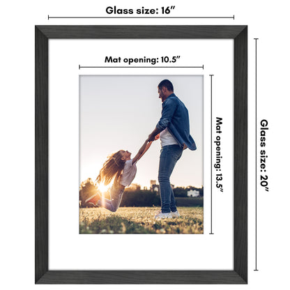 Picture Frame | Wide Molding | Included Mat | Shatter-Resistant Glass | Wall Decor