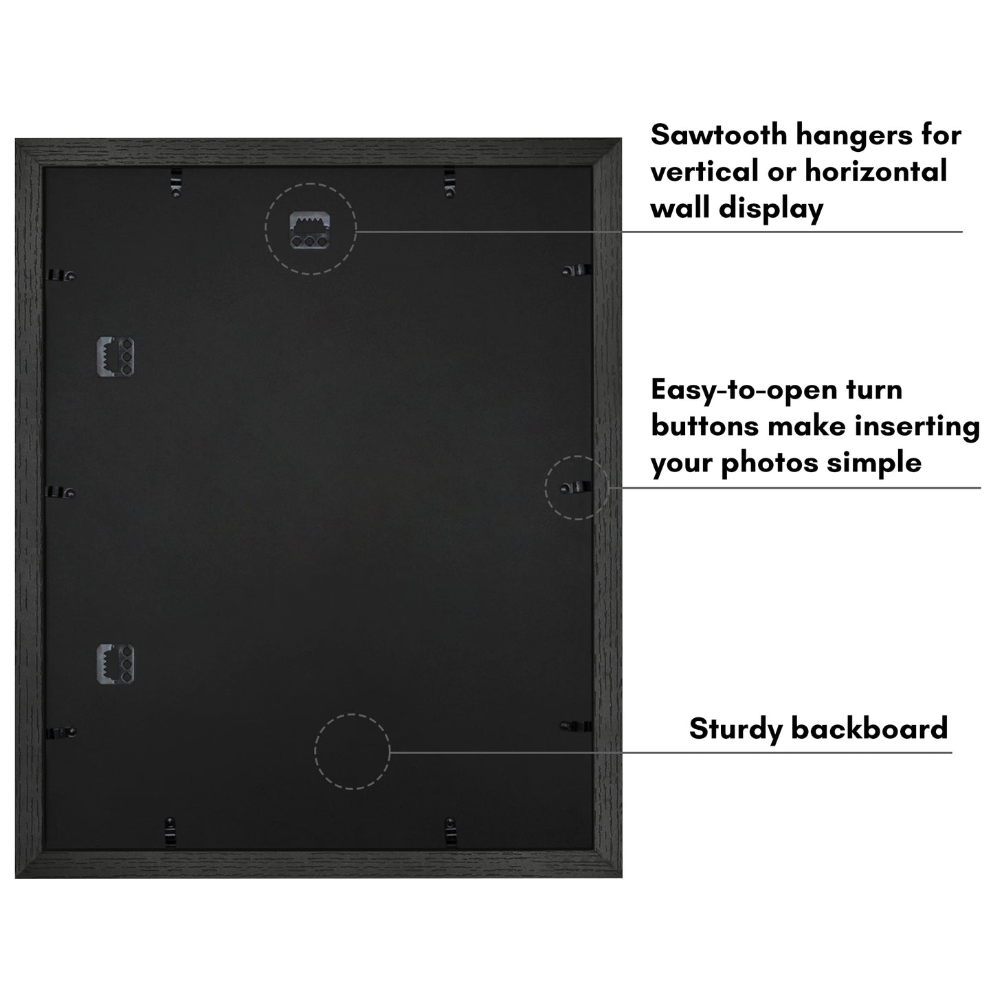 Picture Frame | Wide Molding | Included Mat | Shatter-Resistant Glass | Wall Decor