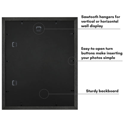 Picture Frame | Wide Molding | Included Mat | Shatter-Resistant Glass | Wall Decor