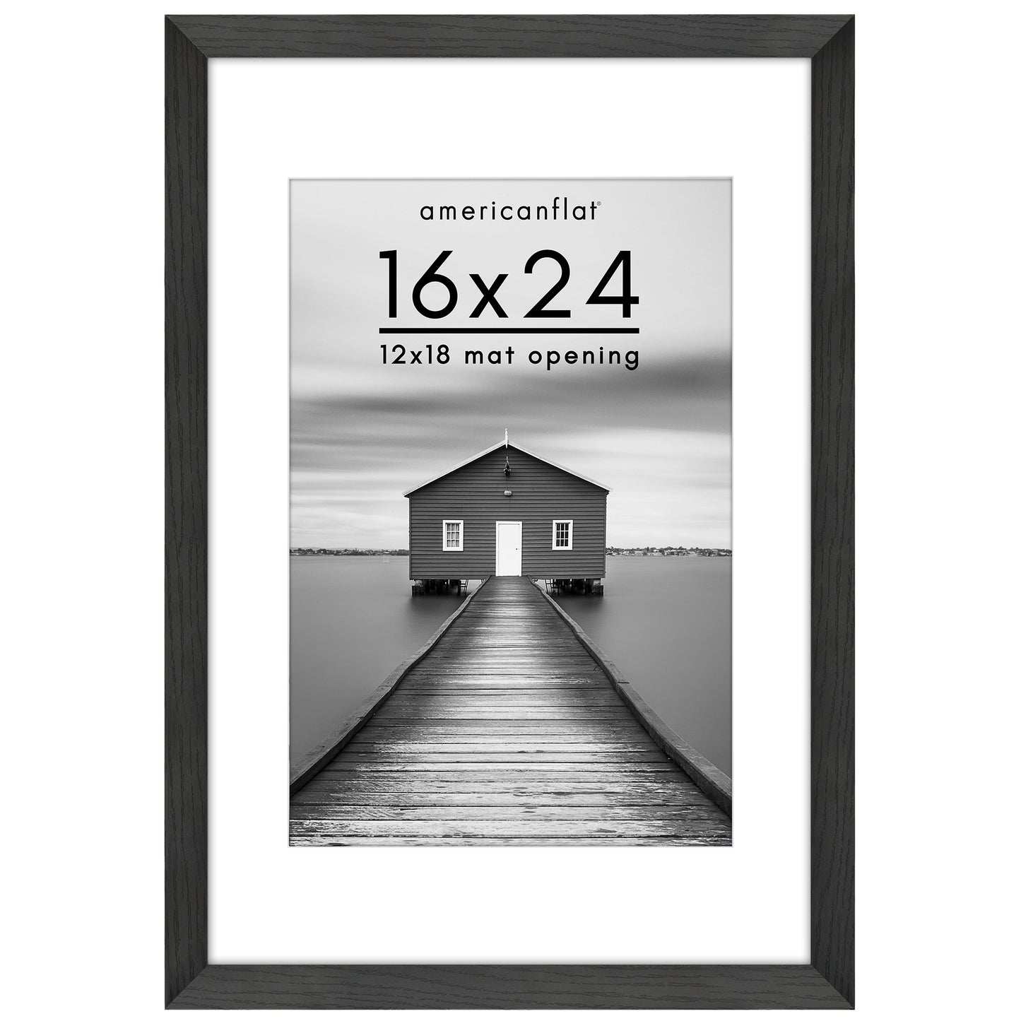Picture Frame | Wide Molding | Included Mat | Shatter-Resistant Glass | Wall Decor
