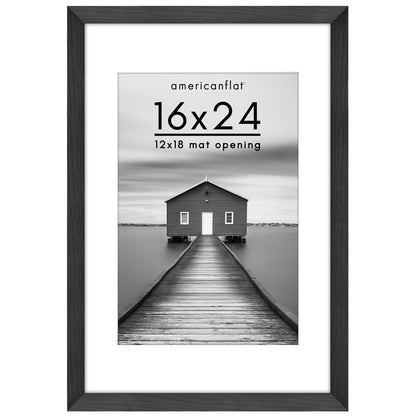 Picture Frame | Wide Molding | Included Mat | Shatter-Resistant Glass | Wall Decor