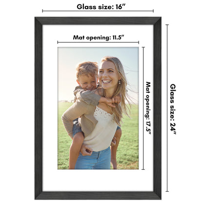 Picture Frame | Wide Molding | Included Mat | Shatter-Resistant Glass | Wall Decor