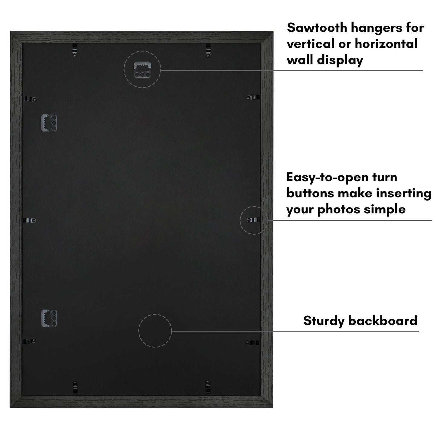 Picture Frame | Wide Molding | Included Mat | Shatter-Resistant Glass | Wall Decor