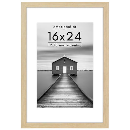 Picture Frame | Wide Molding | Included Mat | Shatter-Resistant Glass | Wall Decor