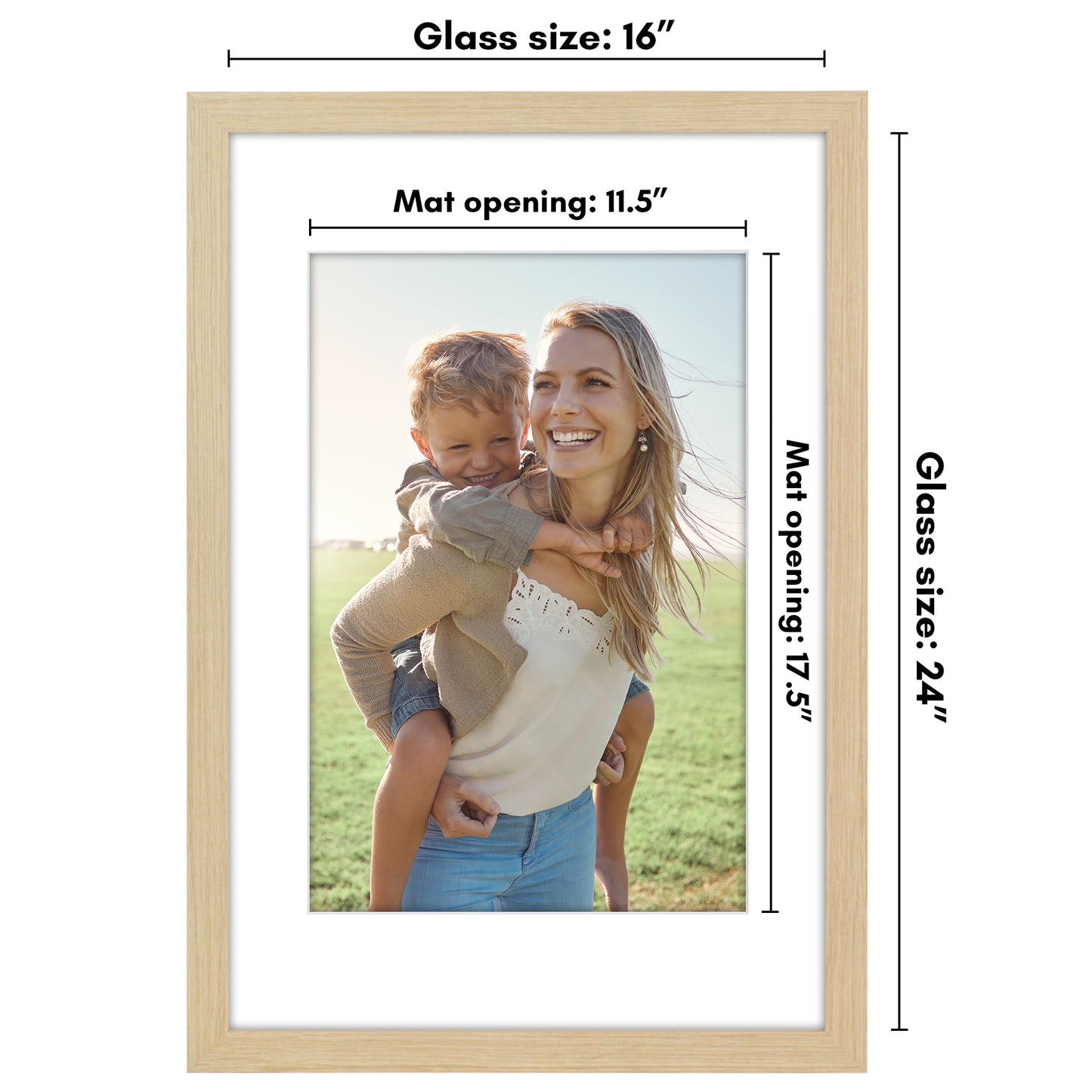 Picture Frame | Wide Molding | Included Mat | Shatter-Resistant Glass | Wall Decor