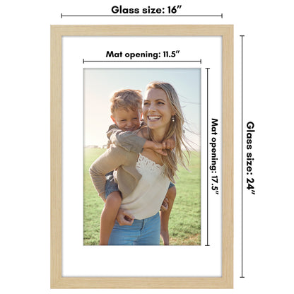 Picture Frame | Wide Molding | Included Mat | Shatter-Resistant Glass | Wall Decor