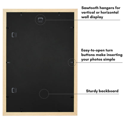 Picture Frame | Wide Molding | Included Mat | Shatter-Resistant Glass | Wall Decor