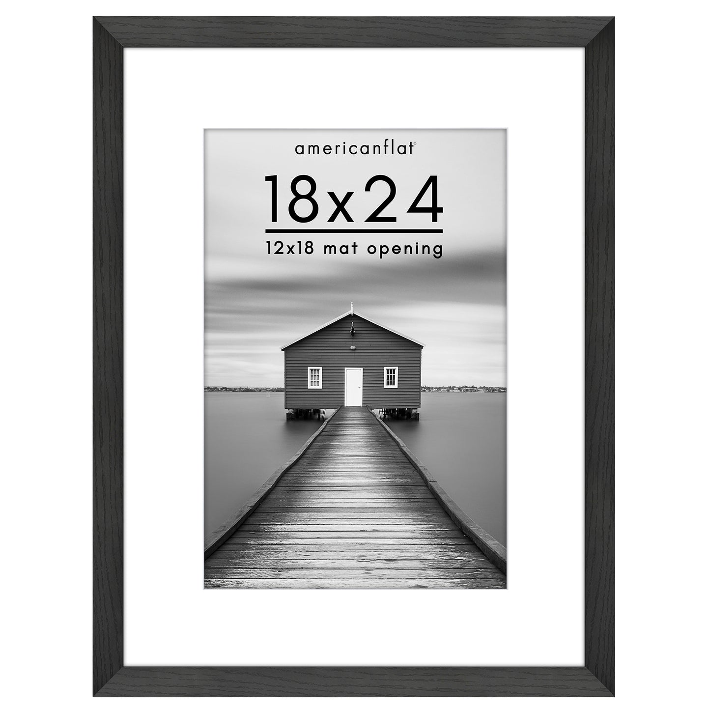 Picture Frame | Wide Molding | Included Mat | Shatter-Resistant Glass | Wall Decor