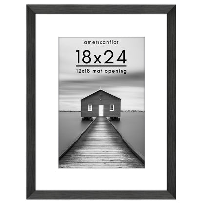 Picture Frame | Wide Molding | Included Mat | Shatter-Resistant Glass | Wall Decor