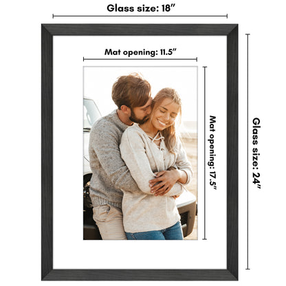 Picture Frame | Wide Molding | Included Mat | Shatter-Resistant Glass | Wall Decor