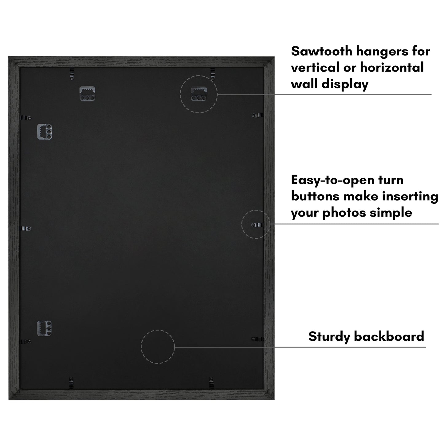Picture Frame | Wide Molding | Included Mat | Shatter-Resistant Glass | Wall Decor