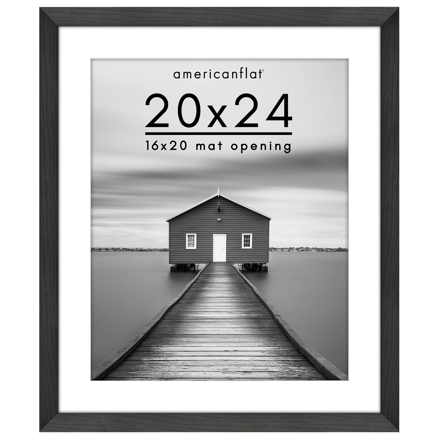 Picture Frame | Wide Molding | Included Mat | Shatter-Resistant Glass | Wall Decor