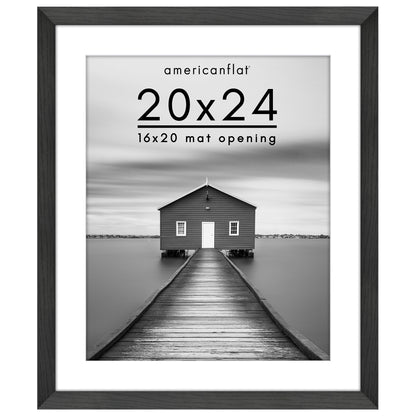 Picture Frame | Wide Molding | Included Mat | Shatter-Resistant Glass | Wall Decor