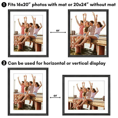 Picture Frame | Wide Molding | Included Mat | Shatter-Resistant Glass | Wall Decor