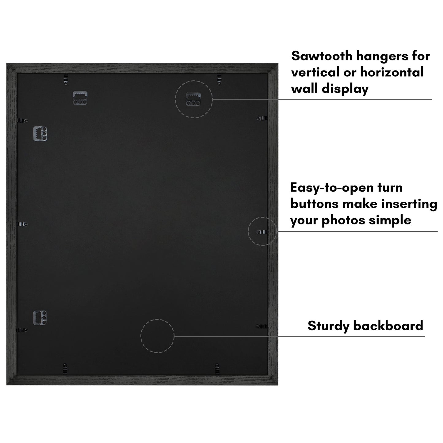 Picture Frame | Wide Molding | Included Mat | Shatter-Resistant Glass | Wall Decor