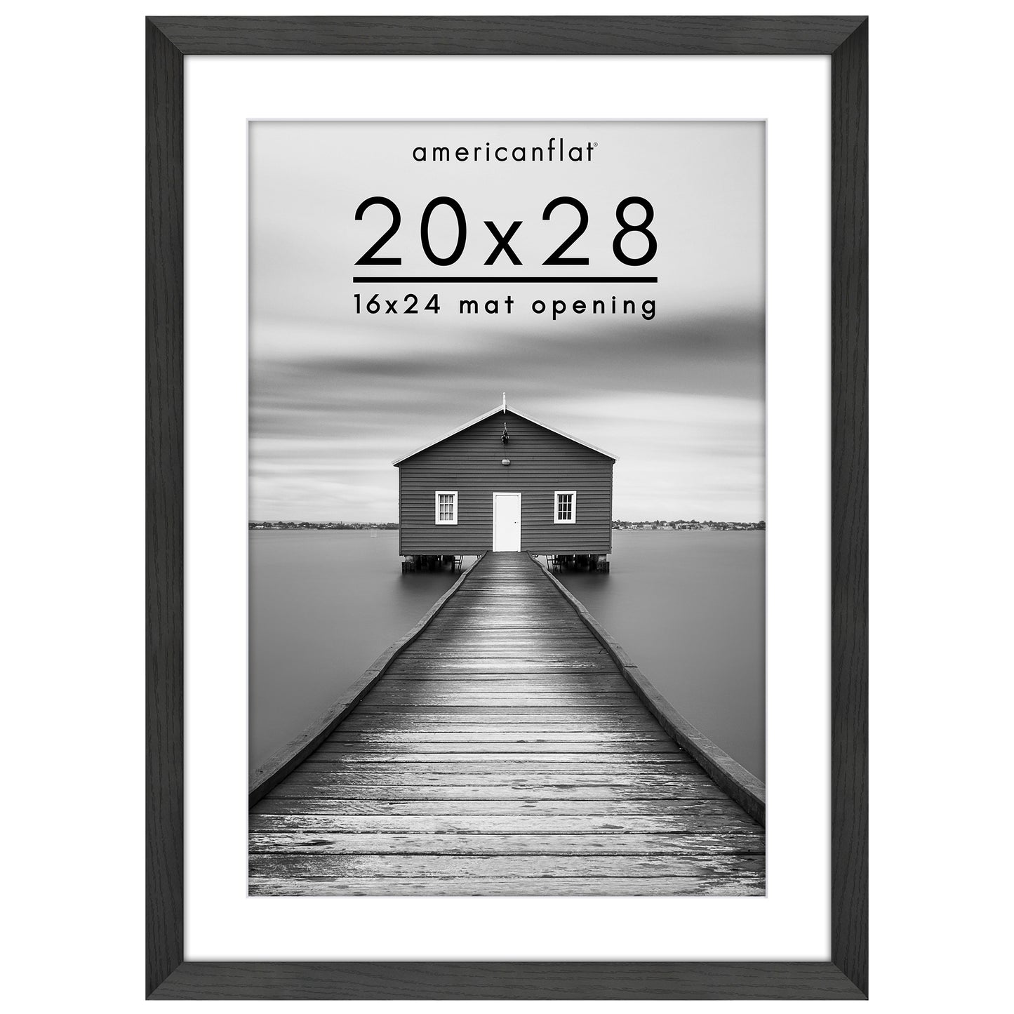 Picture Frame | Wide Molding | Included Mat | Shatter-Resistant Glass | Wall Decor