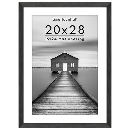 Picture Frame | Wide Molding | Included Mat | Shatter-Resistant Glass | Wall Decor