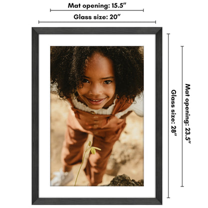 Picture Frame | Wide Molding | Included Mat | Shatter-Resistant Glass | Wall Decor
