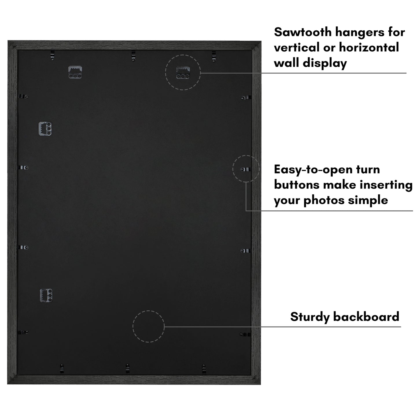 Picture Frame | Wide Molding | Included Mat | Shatter-Resistant Glass | Wall Decor