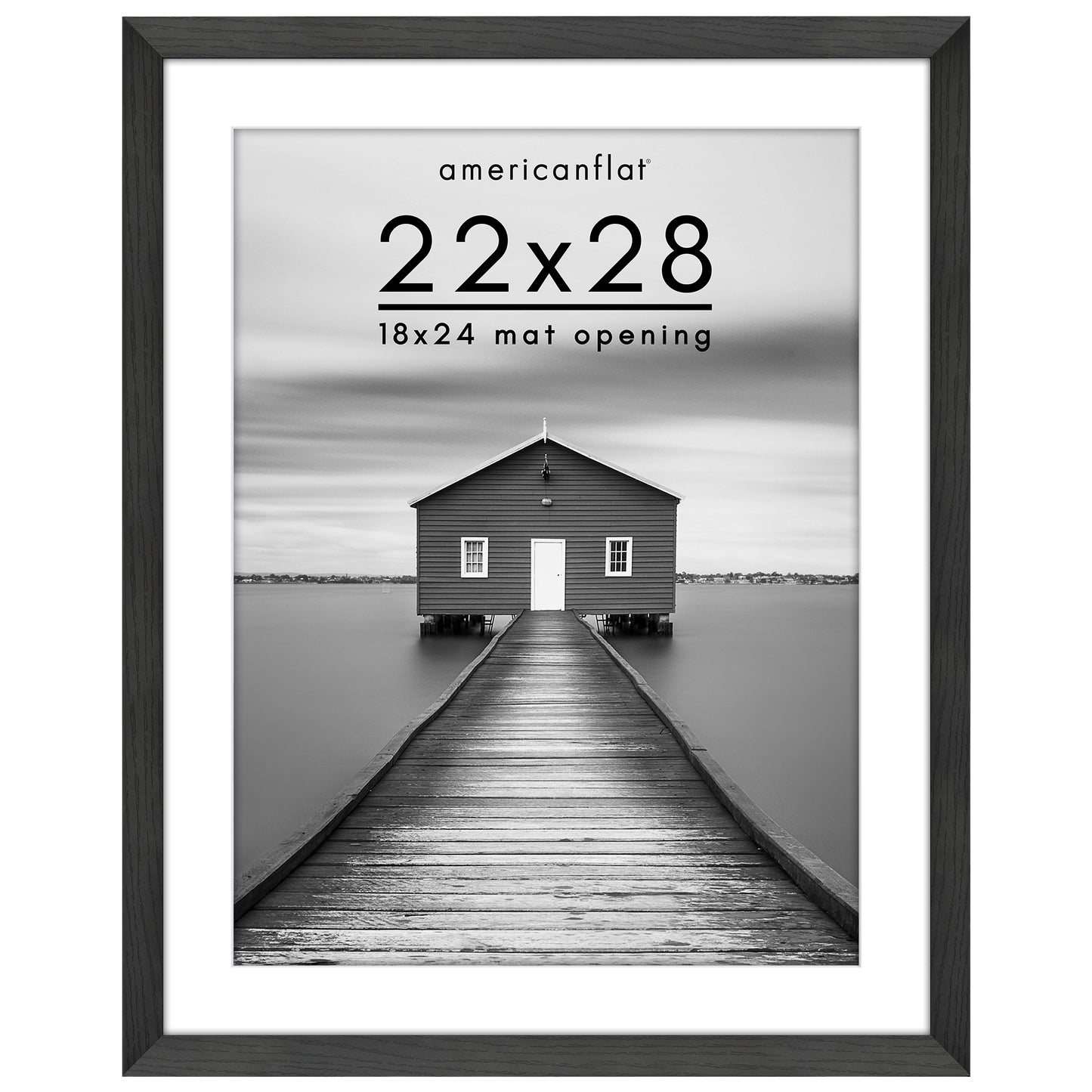 Picture Frame | Wide Molding | Included Mat | Shatter-Resistant Glass | Wall Decor