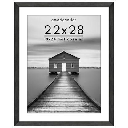 Picture Frame | Wide Molding | Included Mat | Shatter-Resistant Glass | Wall Decor