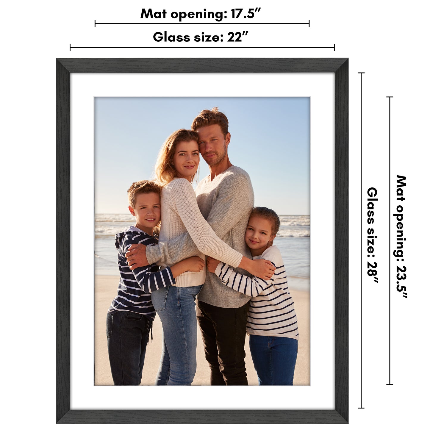 Picture Frame | Wide Molding | Included Mat | Shatter-Resistant Glass | Wall Decor