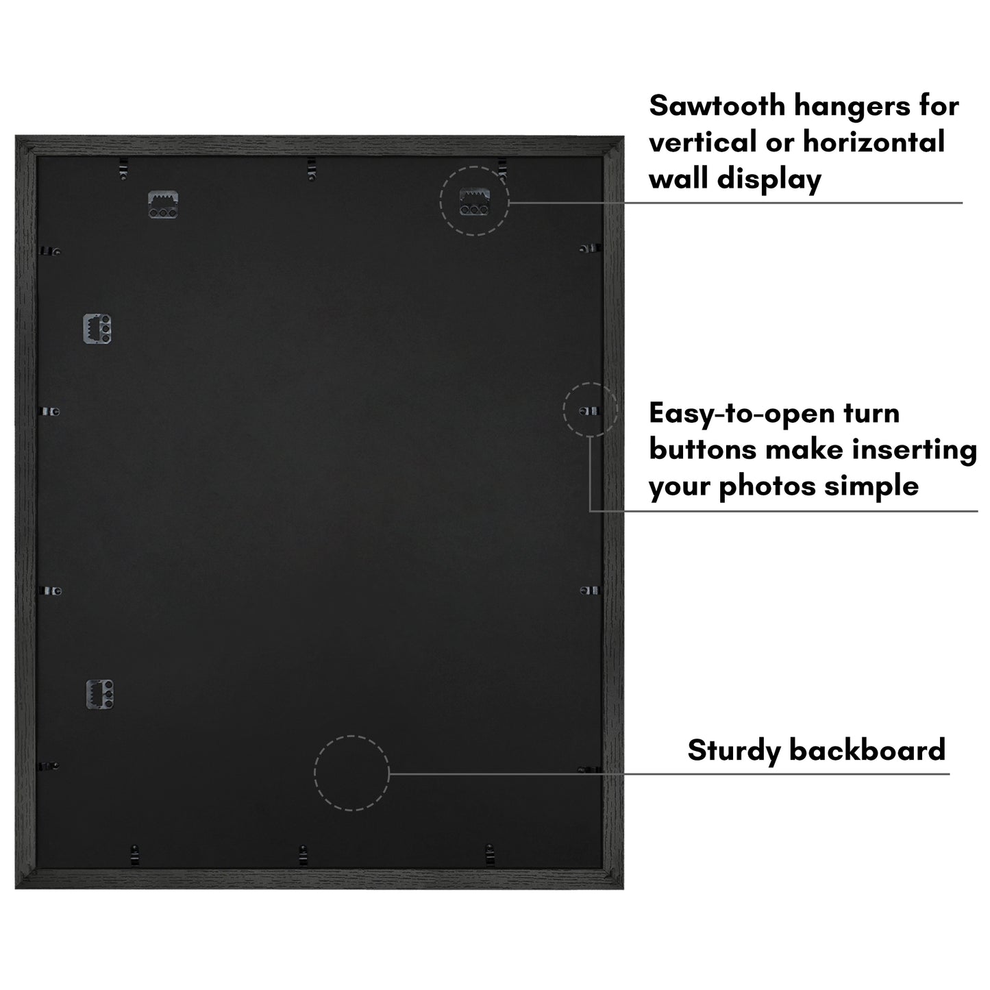 Picture Frame | Wide Molding | Included Mat | Shatter-Resistant Glass | Wall Decor