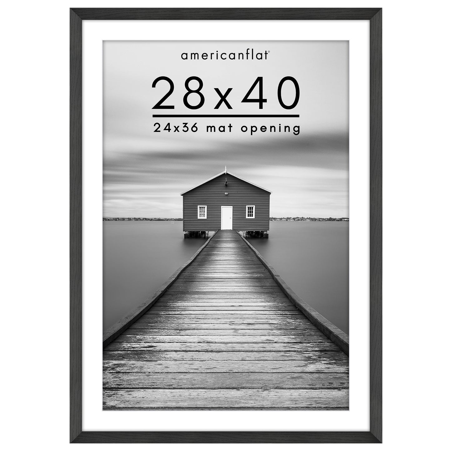 Picture Frame | Wide Molding | Included Mat | Shatter-Resistant Glass | Wall Decor