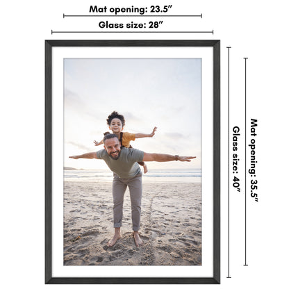 Picture Frame | Wide Molding | Included Mat | Shatter-Resistant Glass | Wall Decor