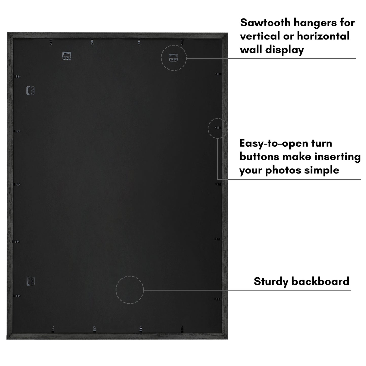 Picture Frame | Wide Molding | Included Mat | Shatter-Resistant Glass | Wall Decor
