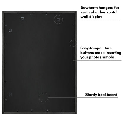 Picture Frame | Wide Molding | Included Mat | Shatter-Resistant Glass | Wall Decor