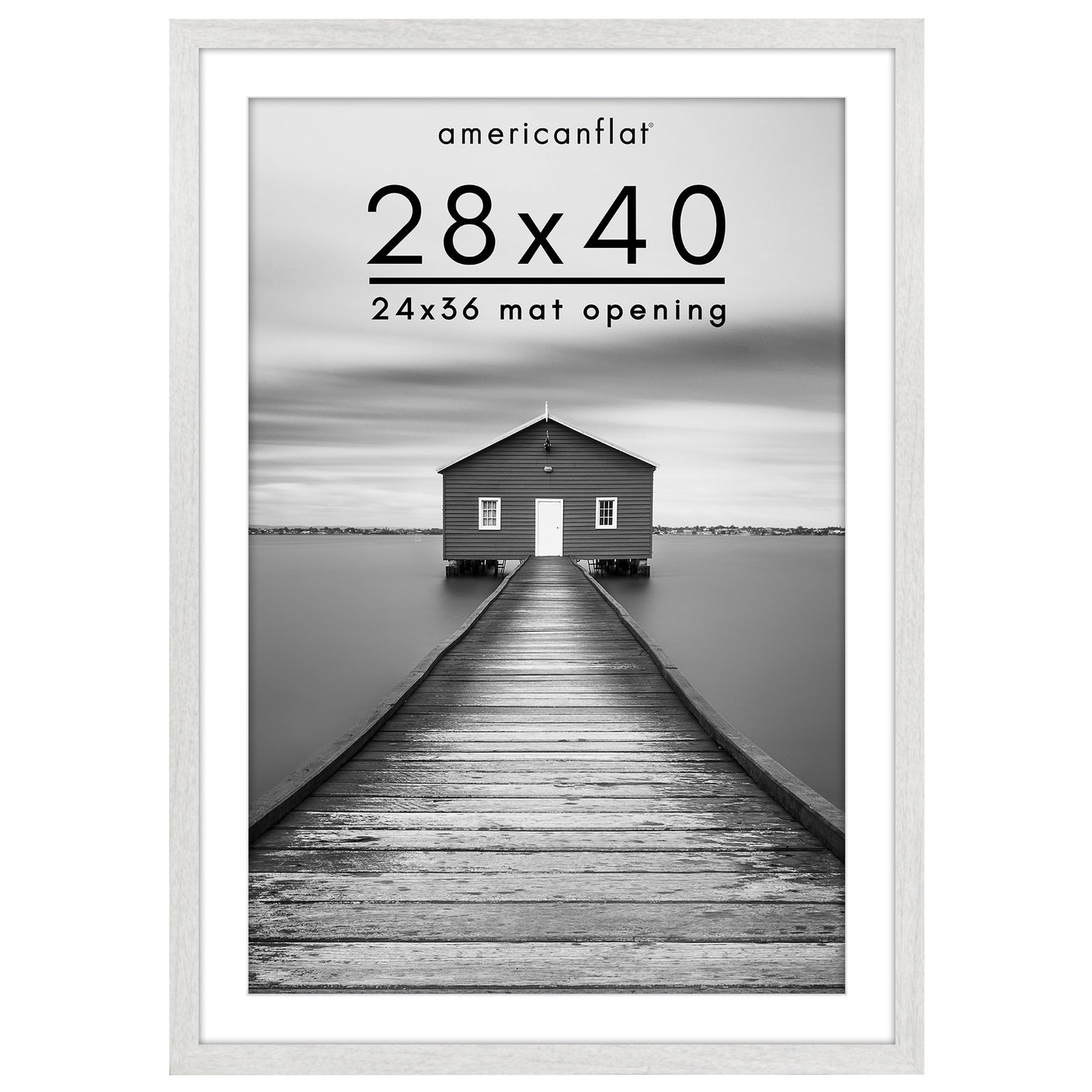 Picture Frame | Wide Molding | Included Mat | Shatter-Resistant Glass | Wall Decor