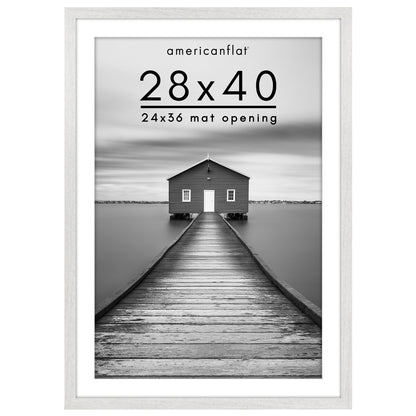 Picture Frame | Wide Molding | Included Mat | Shatter-Resistant Glass | Wall Decor