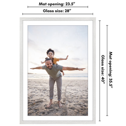 Picture Frame | Wide Molding | Included Mat | Shatter-Resistant Glass | Wall Decor