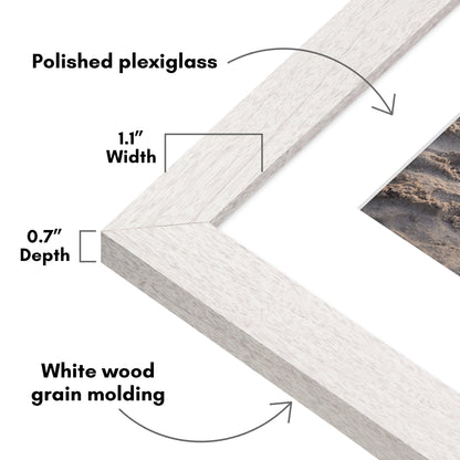 Picture Frame | Wide Molding | Included Mat | Shatter-Resistant Glass | Wall Decor