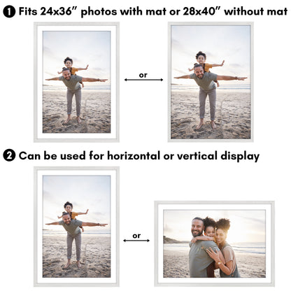 Picture Frame | Wide Molding | Included Mat | Shatter-Resistant Glass | Wall Decor