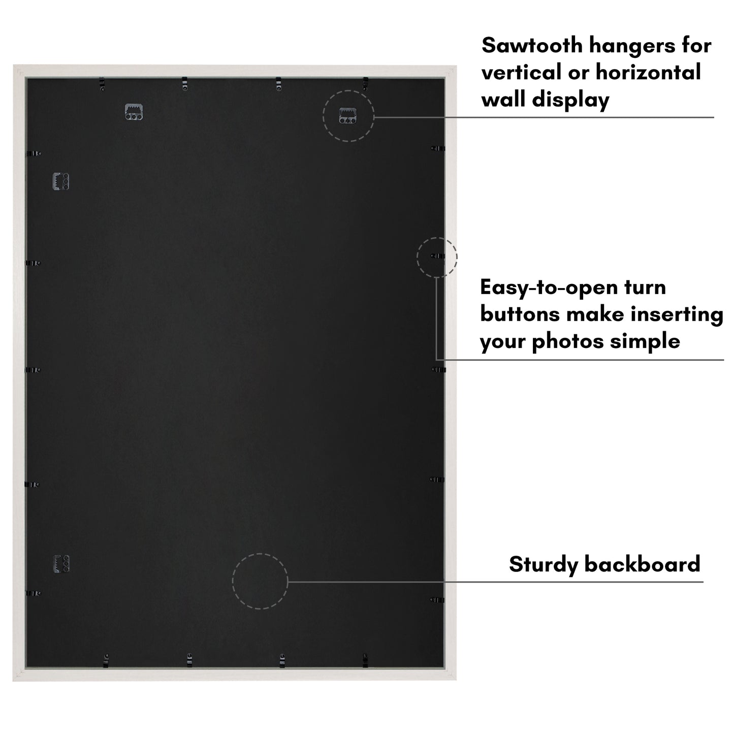 Picture Frame | Wide Molding | Included Mat | Shatter-Resistant Glass | Wall Decor