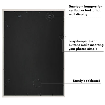 Picture Frame | Wide Molding | Included Mat | Shatter-Resistant Glass | Wall Decor