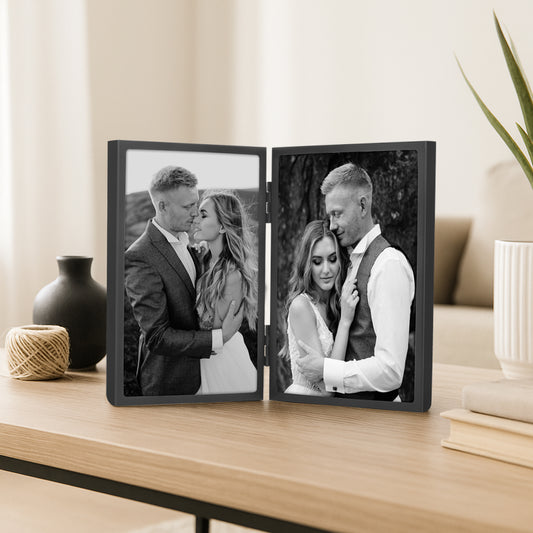 Americanflat Hinged Picture Frame | Classic, Modern Molding | Shatter-Resistant Glass