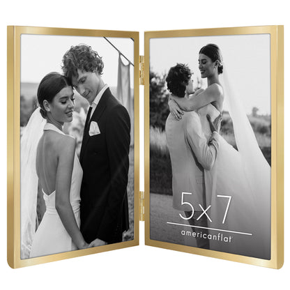 Americanflat Hinged Picture Frame | Classic, Modern Molding | Shatter-Resistant Glass