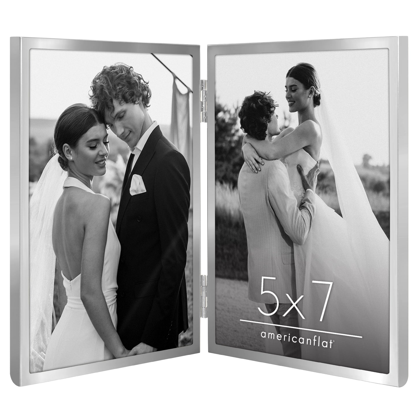 Americanflat Hinged Picture Frame | Classic, Modern Molding | Shatter-Resistant Glass