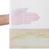 Americanflat 72x75 Hookless Shower Curtain - Abstract Pink Cream Shower Curtain with Sheer Panel, Snap-In Liner, and Grommets - 100% Polyester