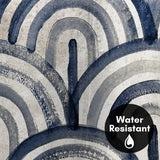 71x74 Abstract Shower Curtain with 12 Metal Grommets | Modern Artistic Design