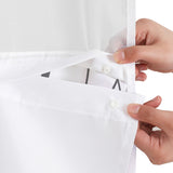 Americanflat 72x75 Hookless Shower Curtain - Gray Abstract Curve Lines Shower Curtain with Sheer Panel, Snap-In Liner, and Grommets - 100% Polyester