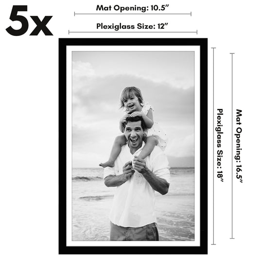Picture Frame - Set of 5 Frames - Variety of Sizes and Colors