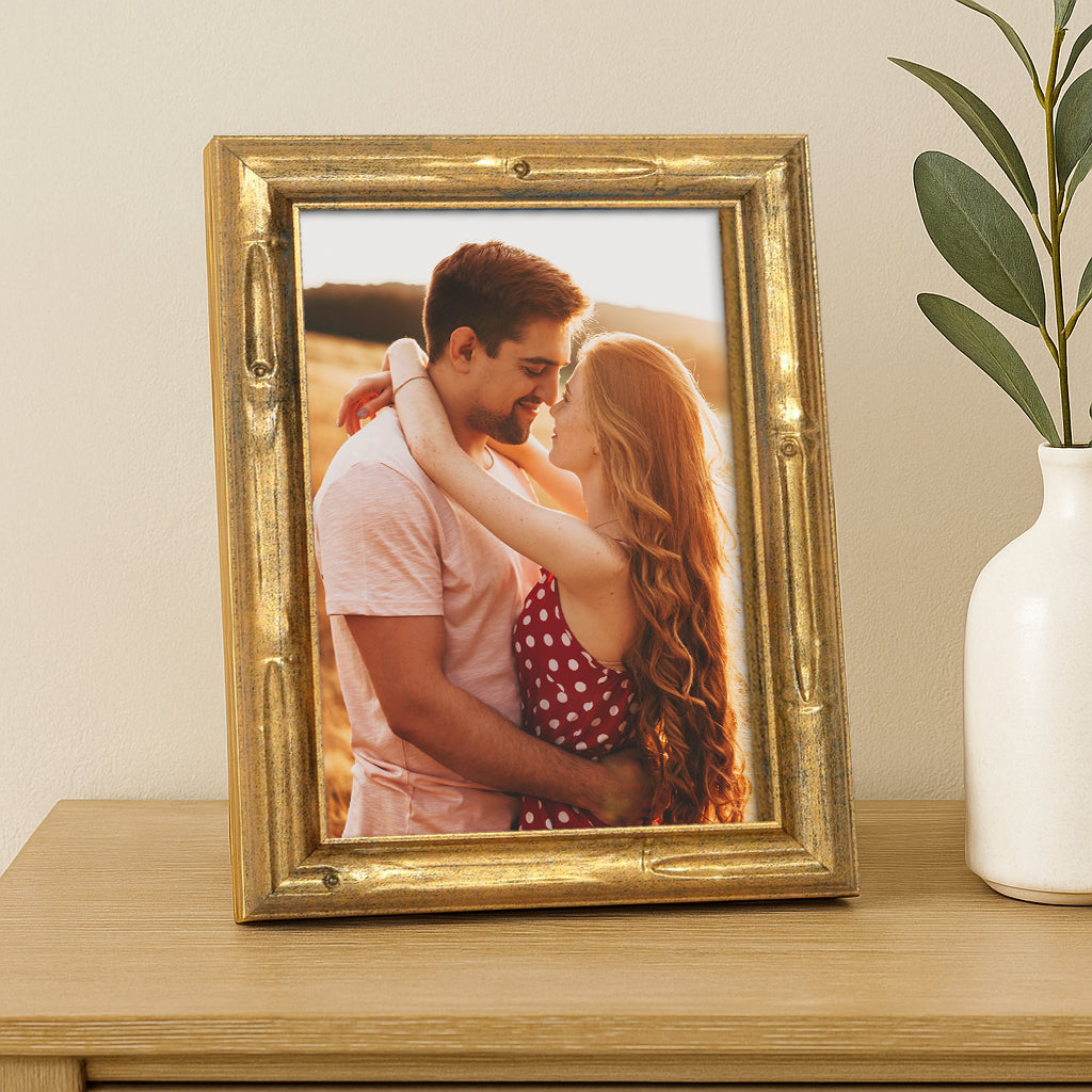 Americanflat Picture Frame | Faux Bamboo Molding | Shatter-Resistant Glass