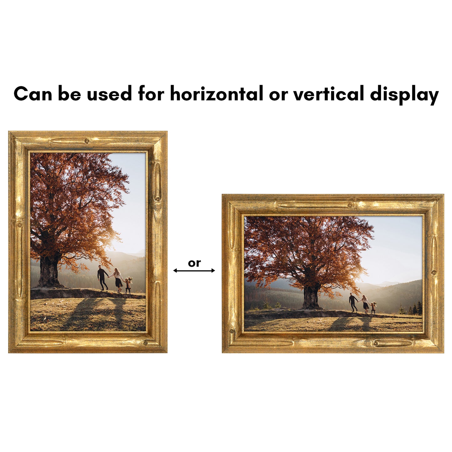 Bamboo-Style Occasion Frame | Bamboo Wood | With Mat | Modern - Premium Quality