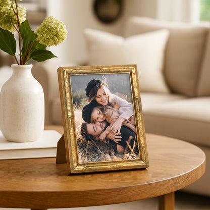 Americanflat Picture Frame | Faux Bamboo Molding | Shatter-Resistant Glass