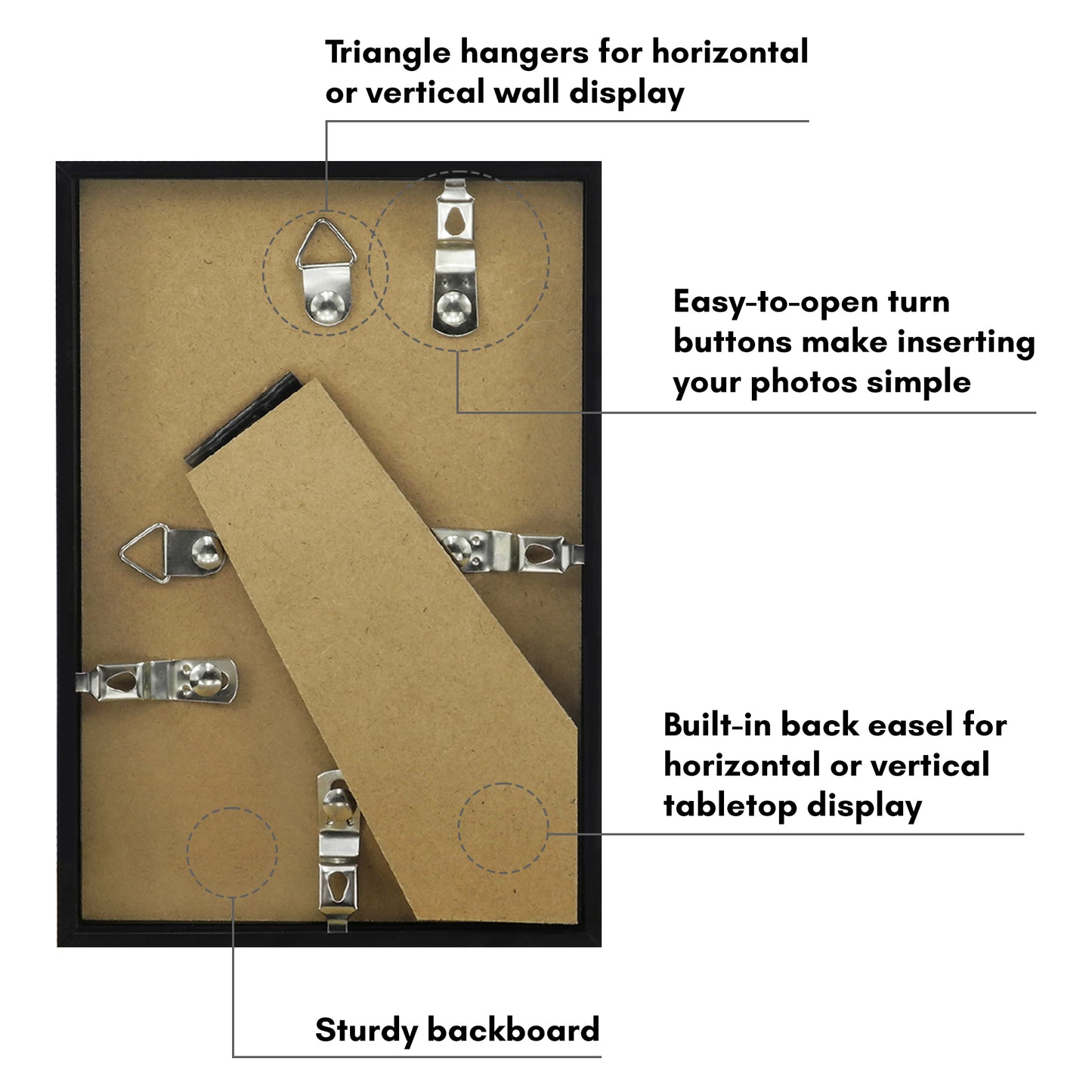 Picture Frame 2 Pack | Modern Design | Shatter-Resistant Glass | Wall Decor