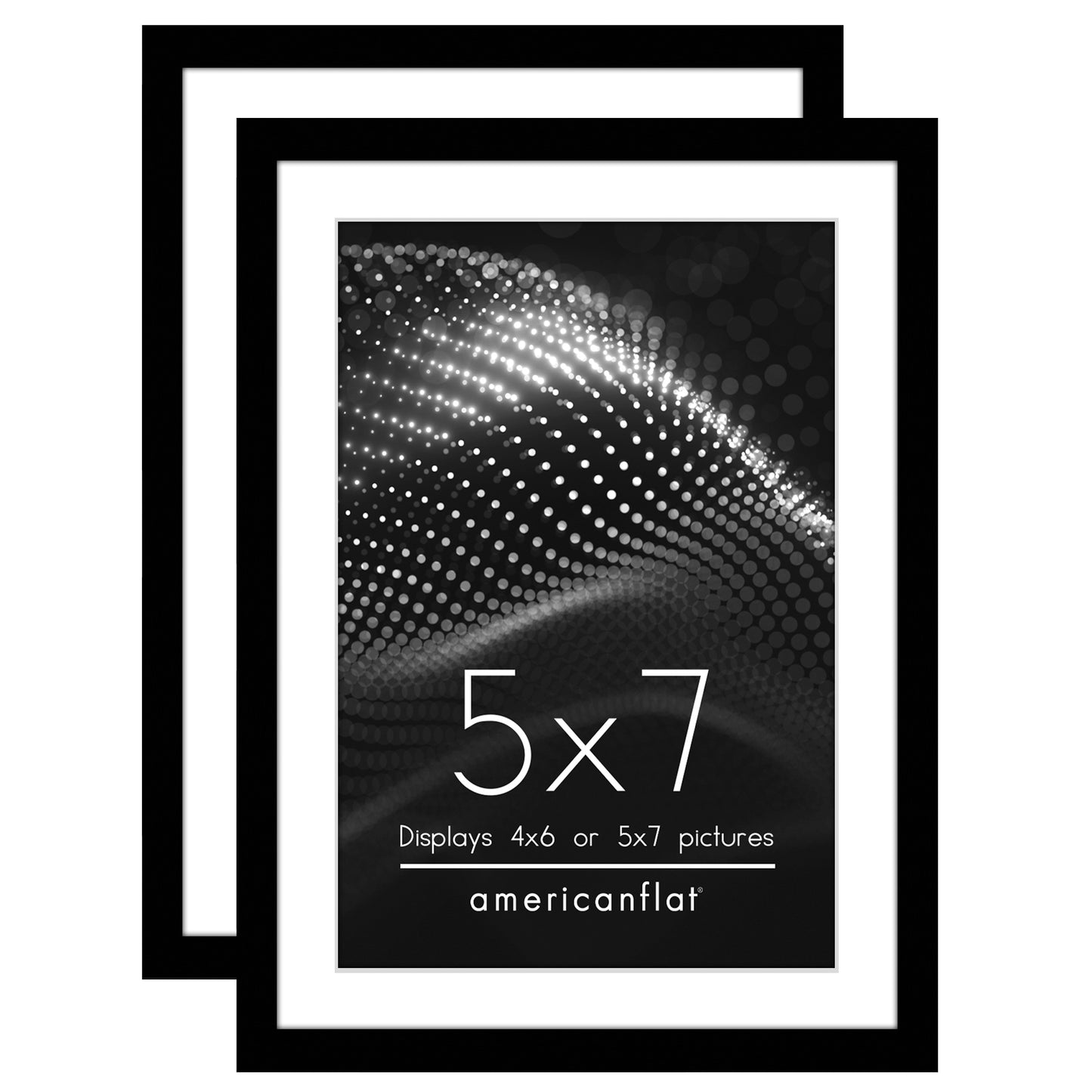 Picture Frame 2 Pack | With Mat | Modern Style | Shatter-Resistant Glass Display